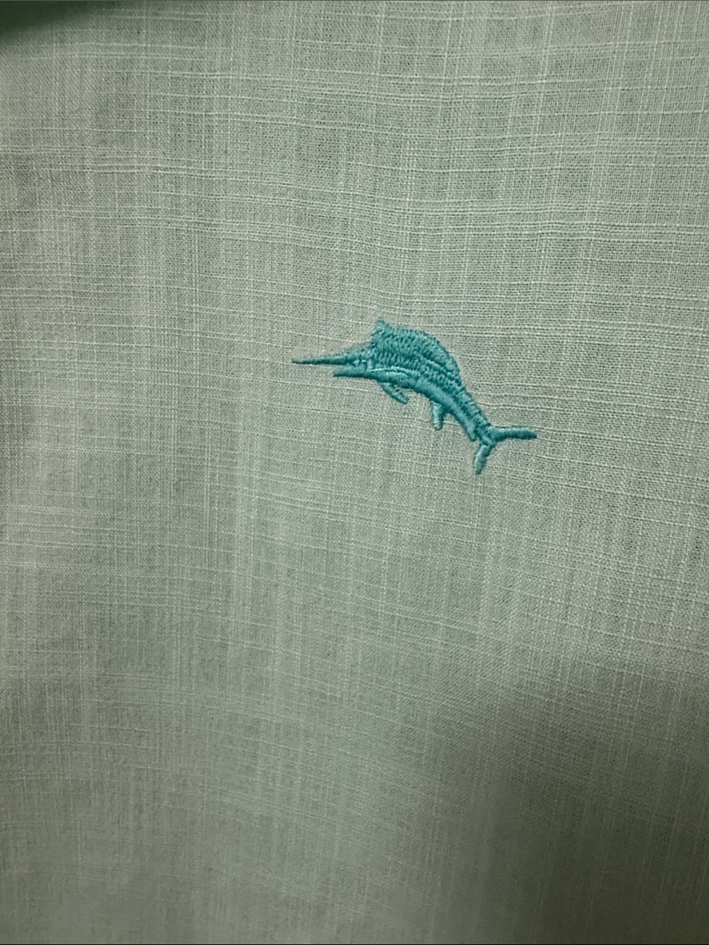 Tommy Bahama Aqua/Green Short-Sleeve Button-Down Shirt 100% Cotton - size XL - Picture 3 of 12